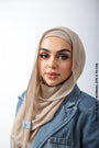 Kresha Thailendi Hijab Beige Blast / Normal (175 x 75 cm) Linen Scarf