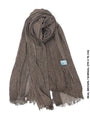 Kresha Thailendi Hijab Normal (175 x 75 cm) / Real Brown Linen Scarf