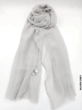 Lightweight Small Size Shawl Hijab Silver Grey Scarf (Hijab)