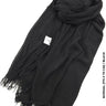 Linen Kresha Thailendi Shawl | خام تهايلندي او كريشا شال Black Scarf