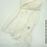 Linen Kresha Thailendi Shawl | خام تهايلندي او كريشا شال Creamy Off White Scarf