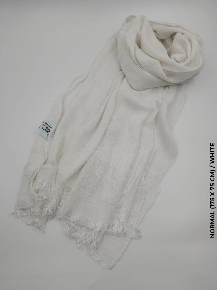 Linen Kresha Thailendi Shawl | خام تهايلندي او كريشا شال Off-White Scarf