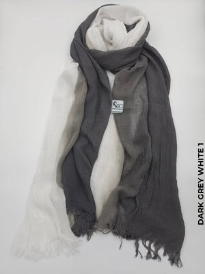 Ombre Kresha Thailendi Dark Grey White 1 Scarf (Hijab)