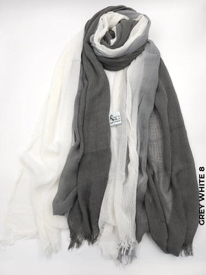 Ombre Kresha Thailendi Grey White 8 Scarf (Hijab)