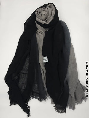 Ombre Kresha Thailendi Real Grey Black 9 Scarf (Hijab)