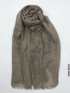 PM Scarf Linen for Summer Dark Beige Linen Scarf