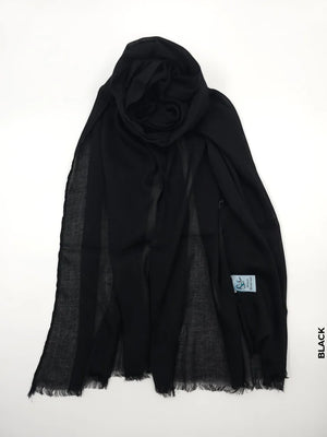 Premium Viscose Shawl Hijab Black Scarf (Hijab)