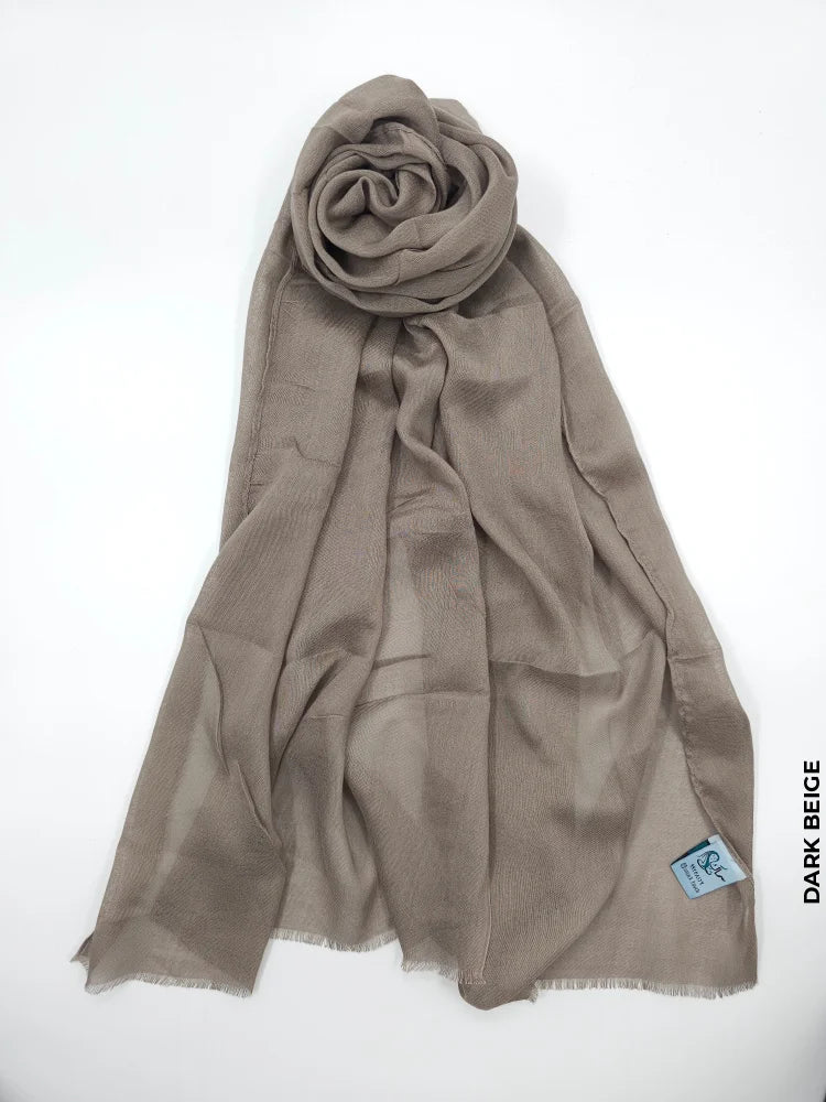 Premium Viscose Shawl Hijab Dark Beige Scarf (Hijab)