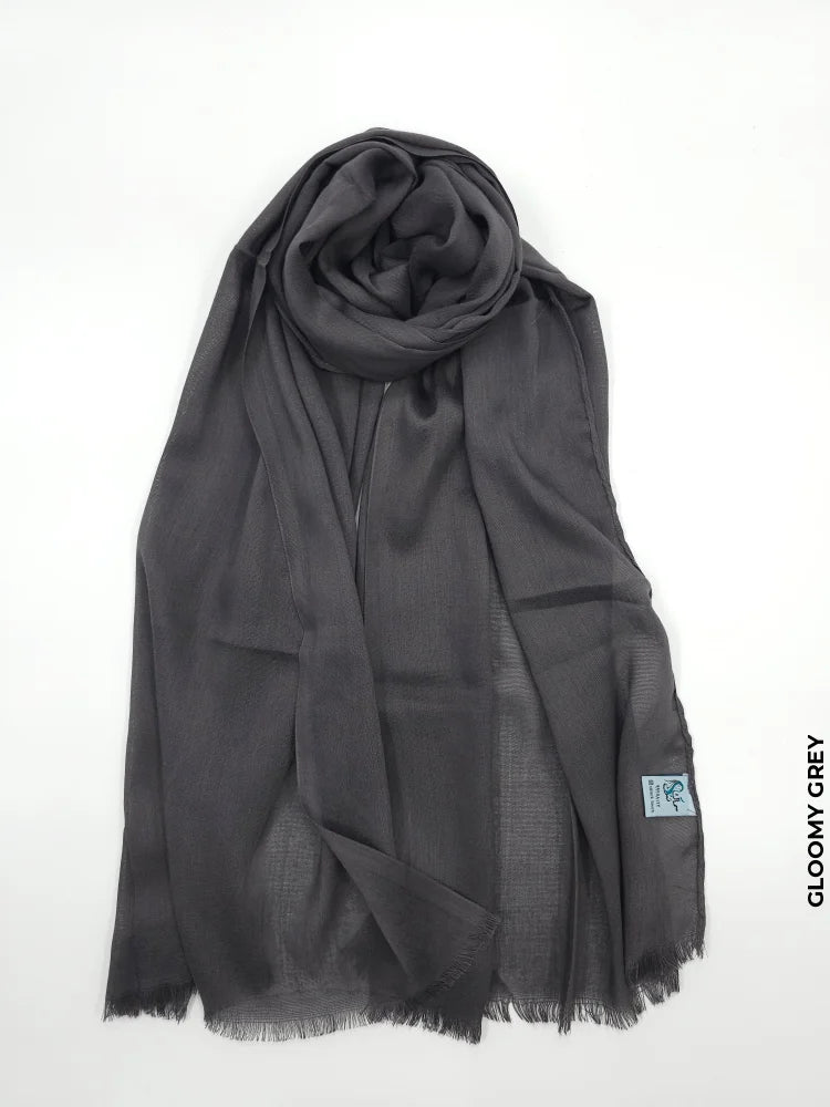 Premium Viscose Shawl Hijab Gloomy Grey Scarf (Hijab)