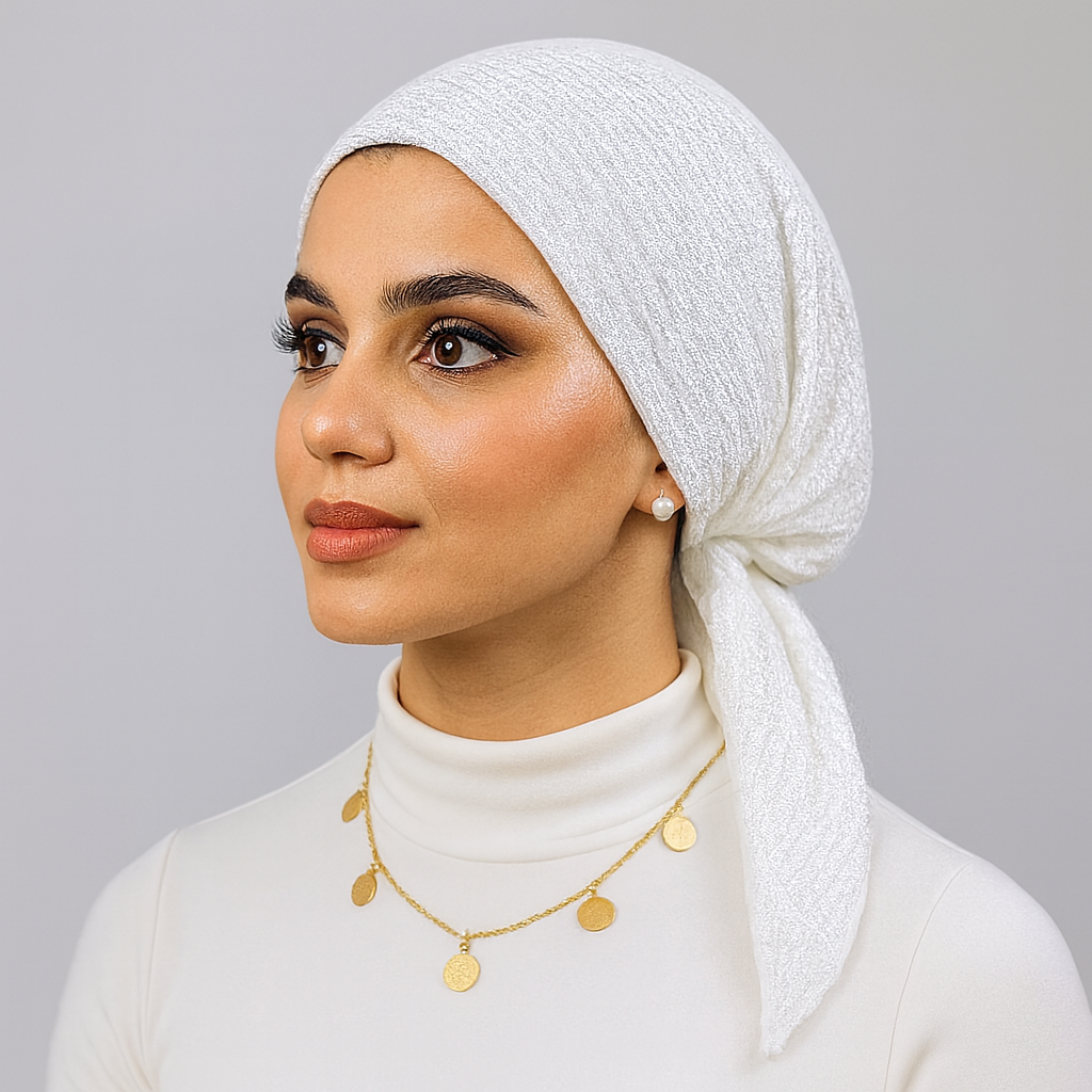 حجاب مربّع مجعد 90*90