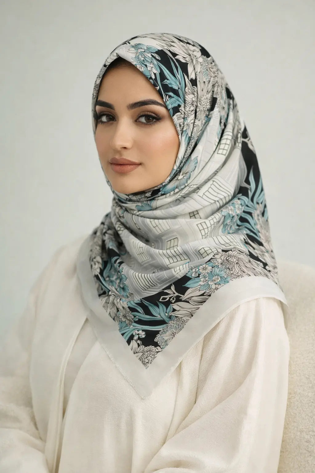 Viscose wool scarf Hijab Murabba 90*90 Smack Touch (Collars)