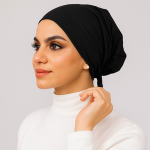 غطاء رأس بدون خيط مع رباط خلفي للحجاب