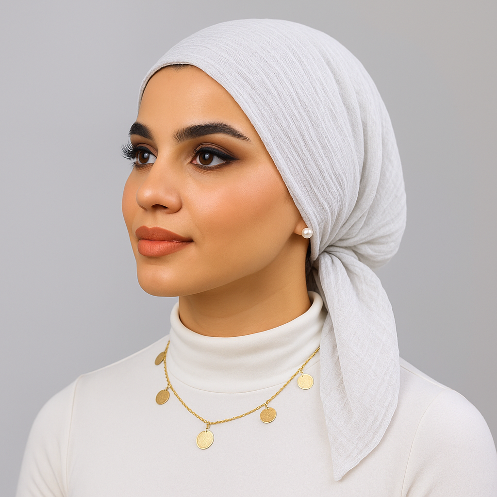 حجاب مربّع مجعد 90*90