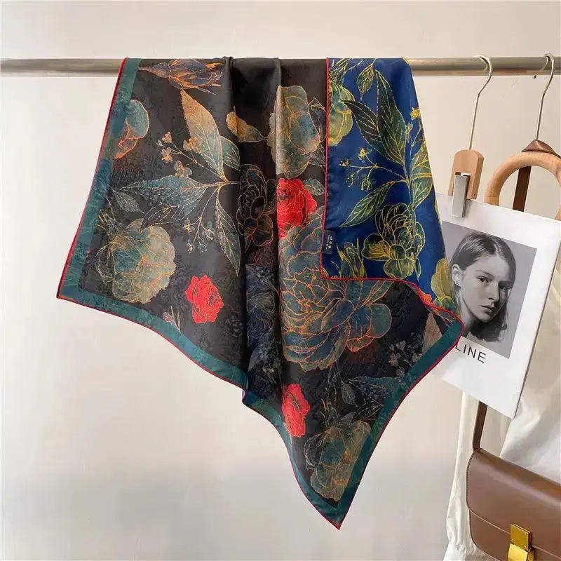 Premium Cashmere floral 110cm scarf Smack Touch (Shawl)