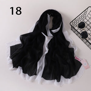 إطار حافة وشاح من الكتان للسيدات الكويتيات