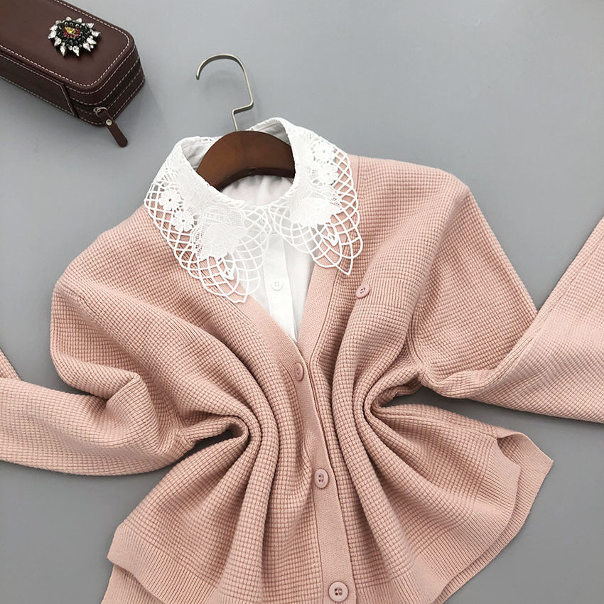 طوق ديكي من الدانتيل للنساء | سادة