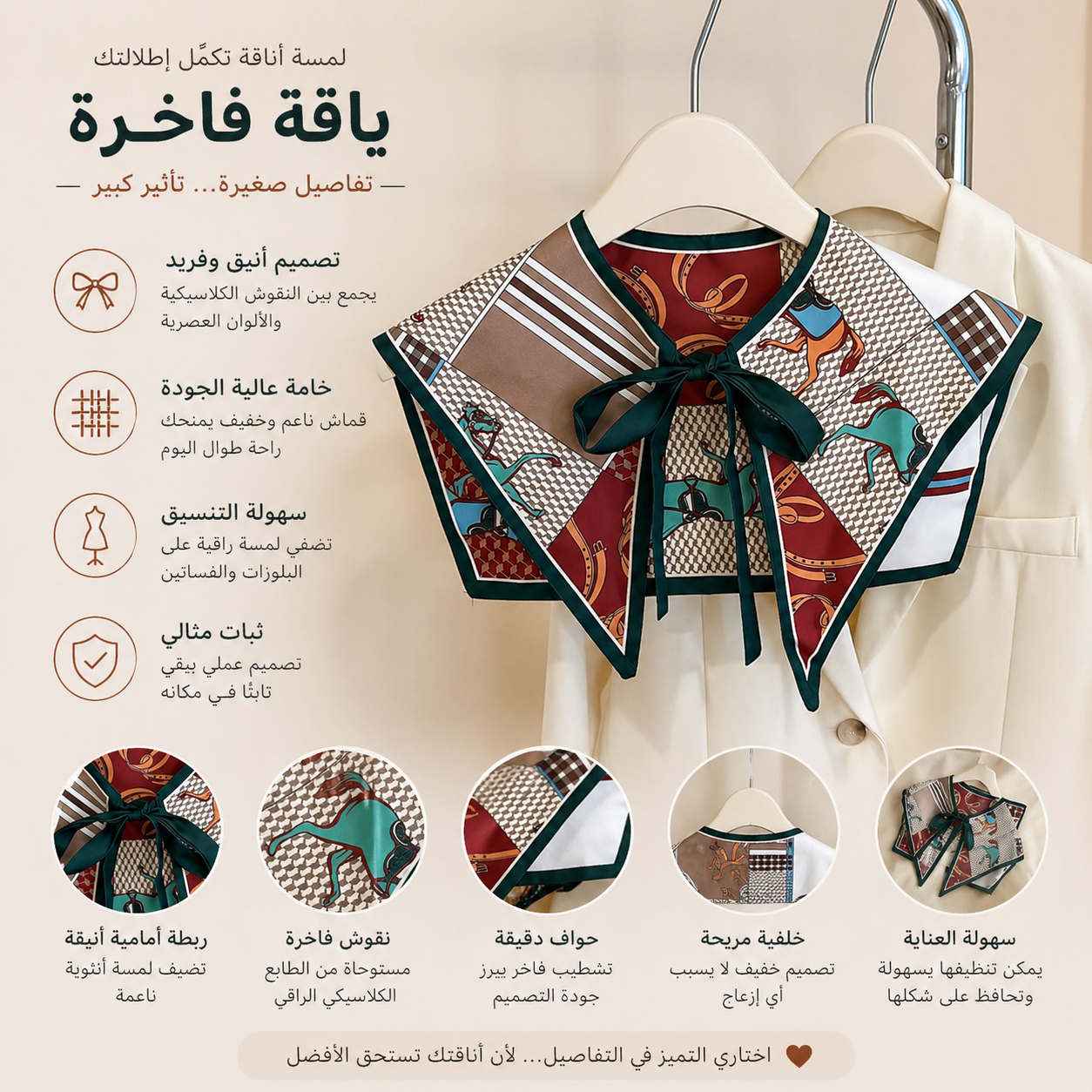 تصميمات جديدة لأطواق ديكي للنساء