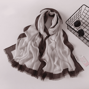 إطار حافة وشاح من الكتان للسيدات الكويتيات