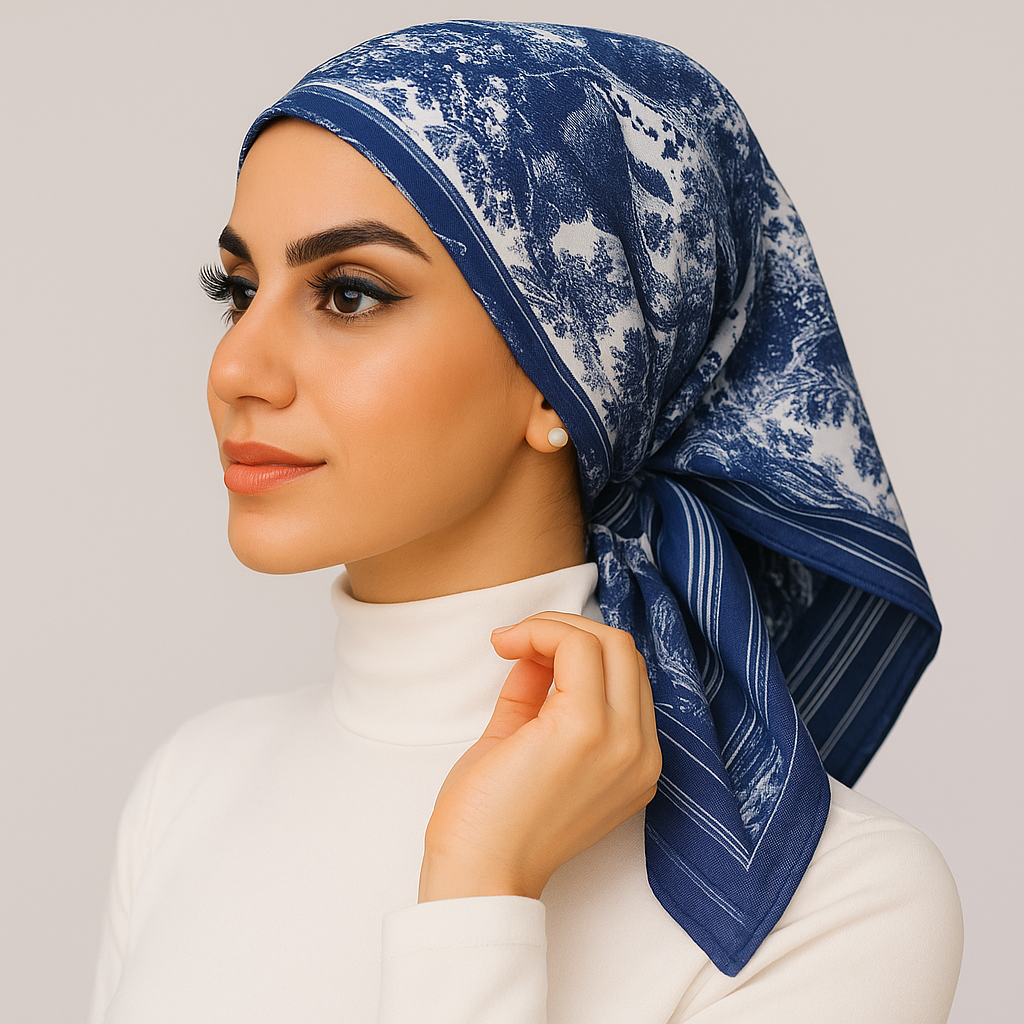 وشاح مربع بطبعة حيوانية متعدد الألوان