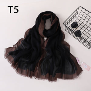 إطار حافة وشاح من الكتان للسيدات الكويتيات