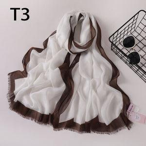 إطار حافة وشاح من الكتان للسيدات الكويتيات