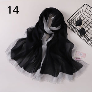 إطار حافة وشاح من الكتان للسيدات الكويتيات