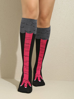 جوارب بنقشة أقدام الدجاج