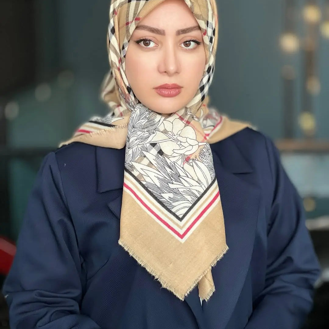 Viscose wool scarf Hijab Murabba 90*90 Smack Touch (Collars)