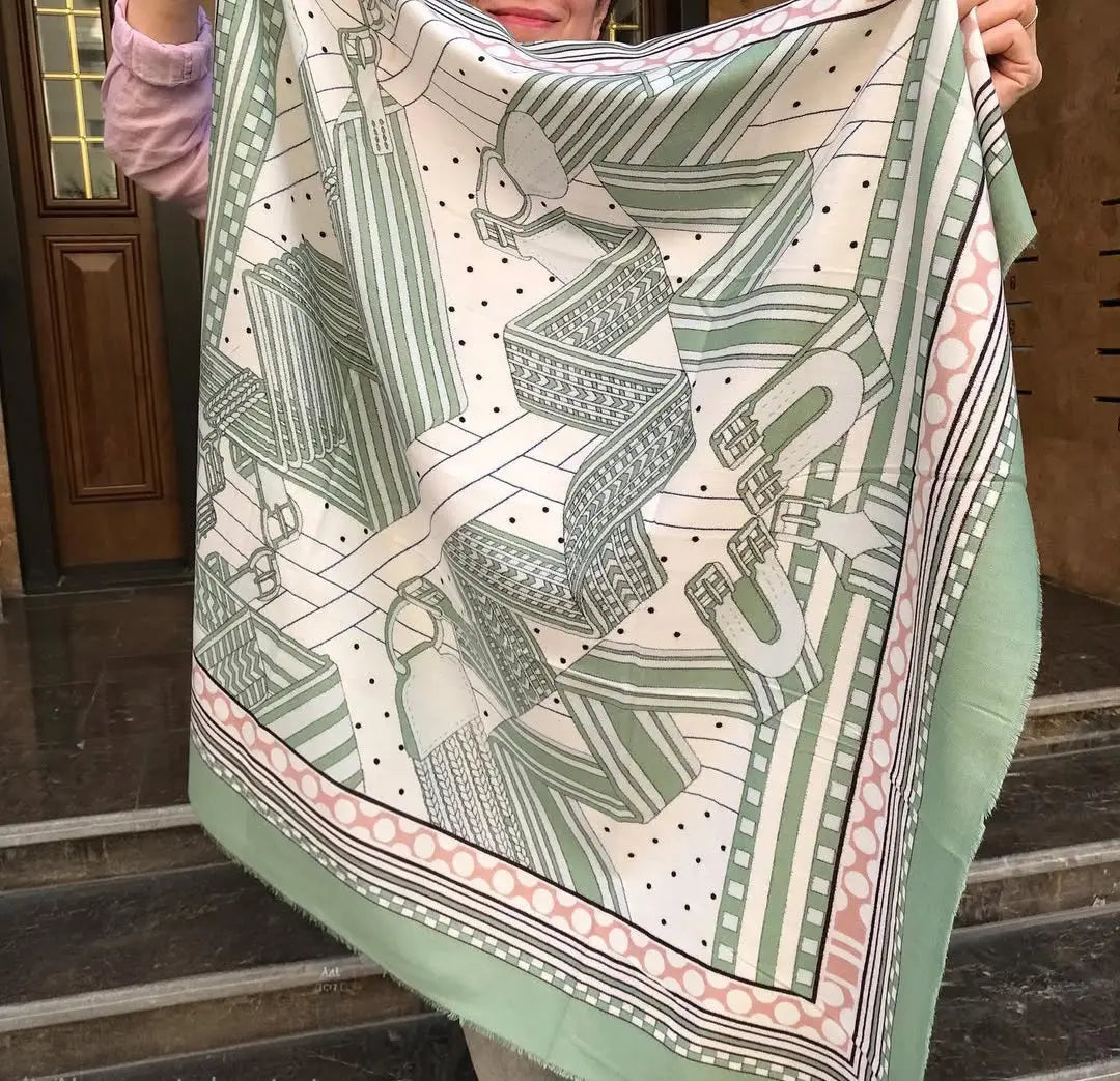 Viscose wool scarf Hijab Murabba 90*90 Smack Touch (Collars)