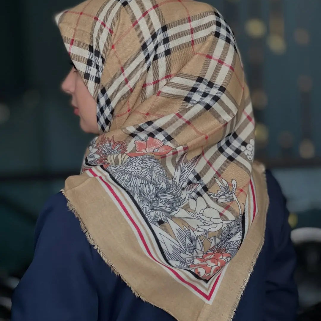 Viscose wool scarf Hijab Murabba 90*90 Smack Touch (Collars)