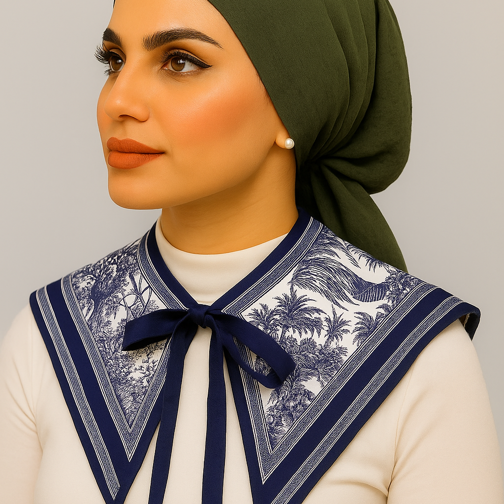 طوق ديكي مطبوع عليه نقشة حيوانية