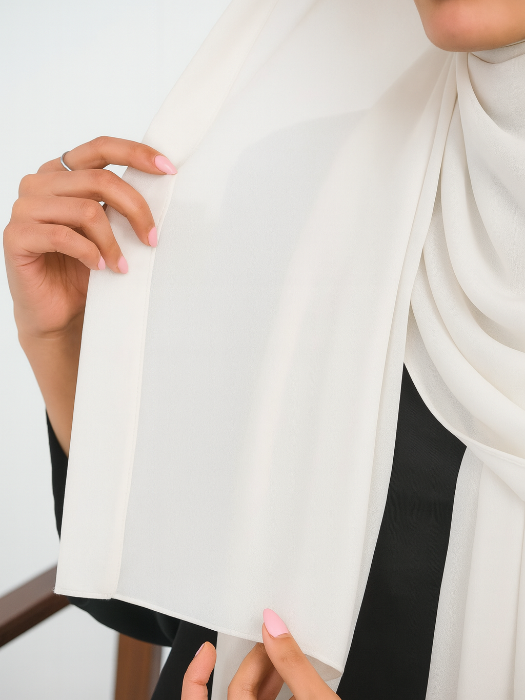 حجاب شيفون مع قماش