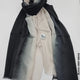 Shaded Linen Viscose Scarf Black Grey Beige