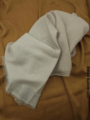 Shaded Ombre Lightweight Shawl Off-White Beige Scarf (Hijab)