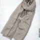 Shaded Ombre Premium Scarf Beige N 7 Linen
