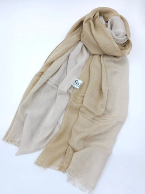 Shaded Ombre Premium Scarf رئيسي Beige 5 Linen