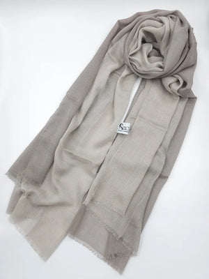 Shaded Ombre Premium Scarf Lighter Beige 12 Linen