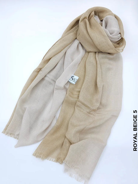 Shaded Ombre Premium Scarf رئيسي Beige 5 Linen