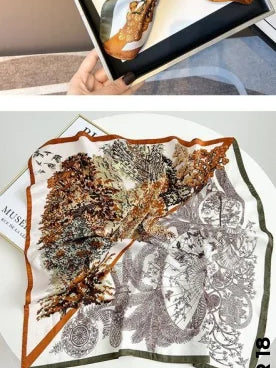 Women Silk Scarf for Summer Hijab Murabba 90*90