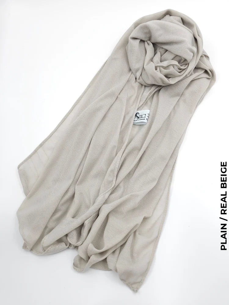 Turkey Scarf (خام تركي شيلا) Plain / Real Beige (Hijab)