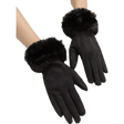 Solid Fuzzy Gloves for winter black and beige