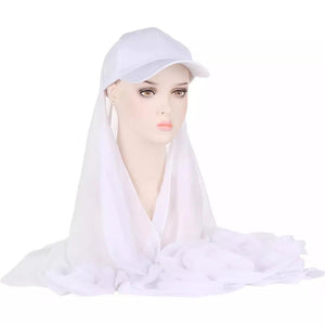 Chiffon Hijab with baseball cap