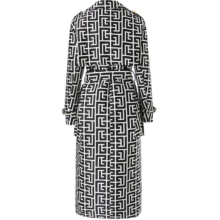 High-Quality Monogram Black and White coat