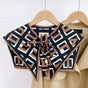 Printed Dickey Collar 2 Design Blue and Brown Square Design