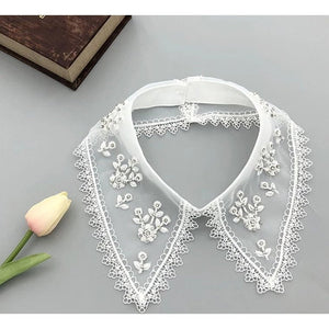 Flower Detachable Decor collar for women Rhinestone