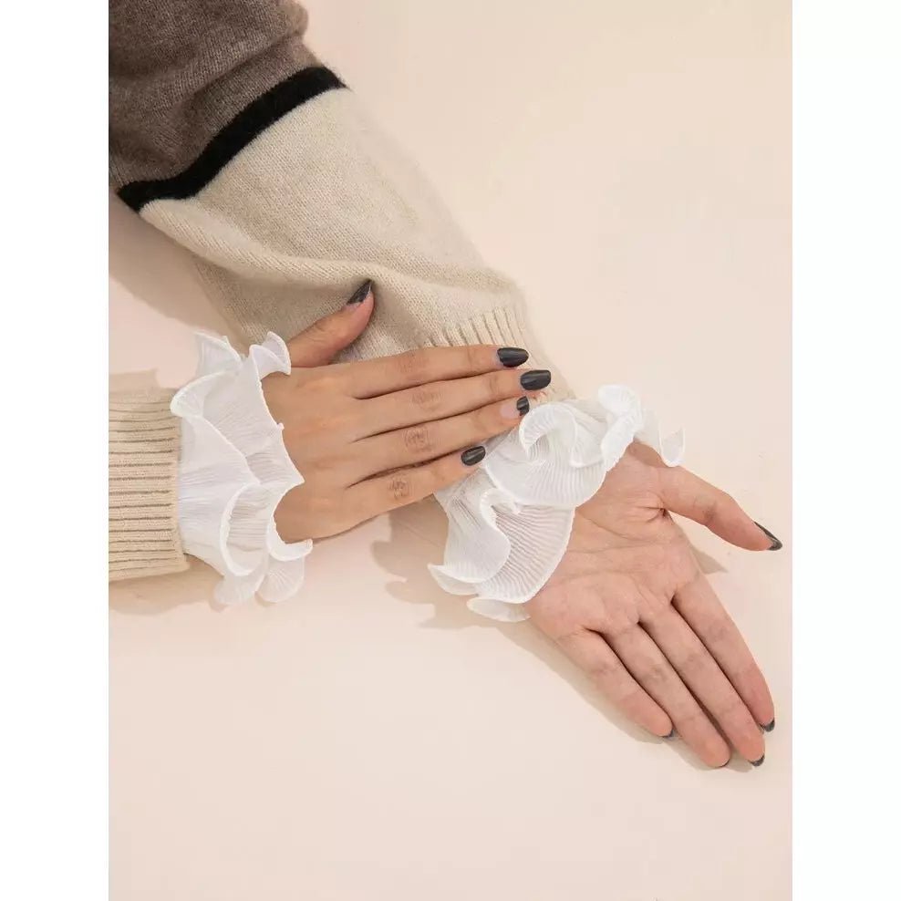 Solid Wrist detachable sleeves cuffs