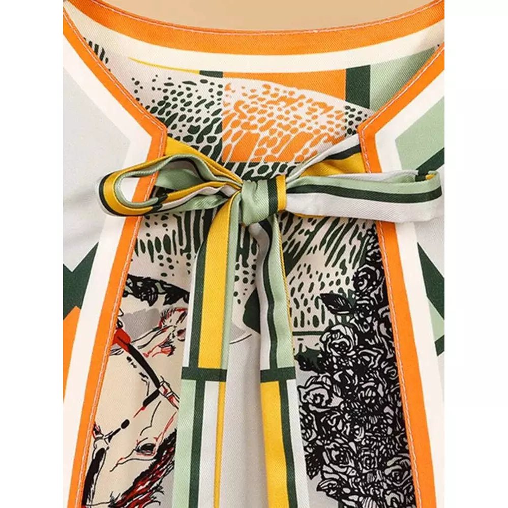 Printed Dickey Collar Horse Design Hermes pattern