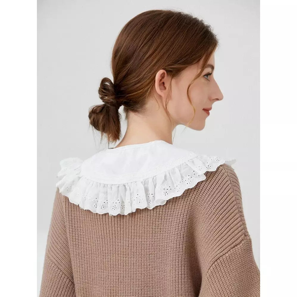 Lace Decor Collar Eyelet embroidery