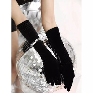 Long Velvet Gloves for winter