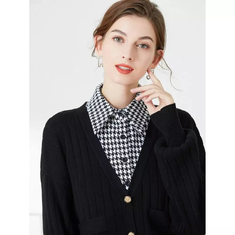 Houndstooth pattern Dickey Collar